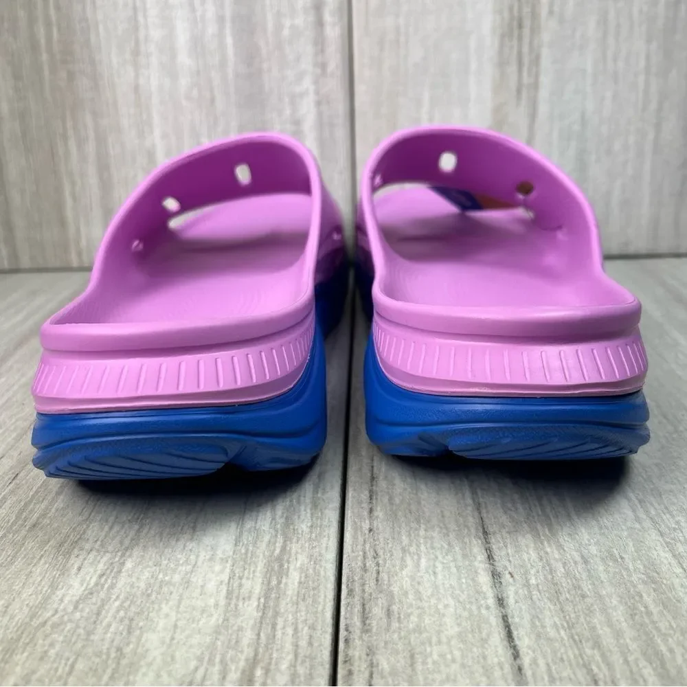 Hoka One One Ora Recovery Slide 3 Purple Blue Slide Comfort Shoe Mens Size 12 13
